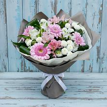 Букет цветов из:  Герберы, Альстромерии и Хризантемы #REPLACE_PRED# Супонево Брянская область