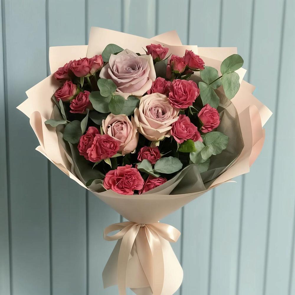 Букет цветов из: Гвоздики и Розы в Супонево Брянская область