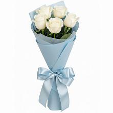 Букет 5 Белых роз Проуд в Супонево Брянская область