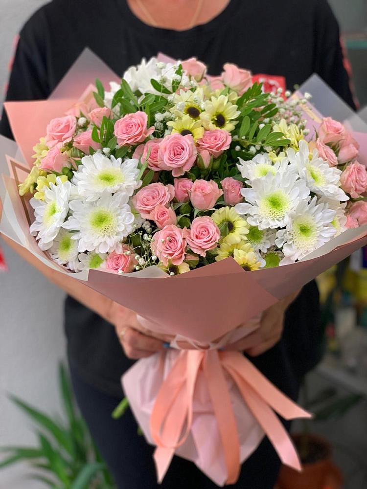 Букет цветов из: Розы и Хризантемы в Супонево Брянская область