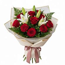 Букет цветов из:  Лилии и Розы в Супонево Брянская область