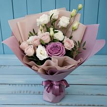 Букет цветов из:  Розы и Лизиантусы #REPLACE_PRED# Супонево Брянская область