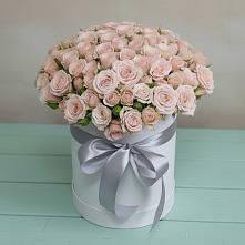 Цветочная композиция из Розы в шляпной коробке #REPLACE_PRED# Супонево Брянская область