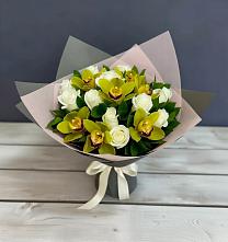 Букет цветов из:  Орхидеи и Розы в Супонево Брянская область