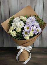 Букет цветов из:  Хризантемы и Розы в Супонево Брянская область