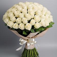 Букет 101 беля роза Белоснежка в Супонево Брянская область