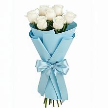 Букет 7 белых роз Проуд в Супонево Брянская область