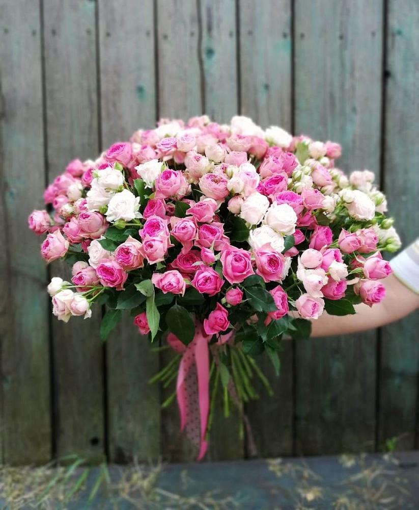 Букет Розовые кустовые розы Натали и Лав Лидия в Супонево Брянская область