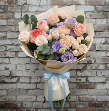 Букет цветов из:  Розы, Лизиантусы и Гвоздики #REPLACE_PRED# Супонево Брянская область