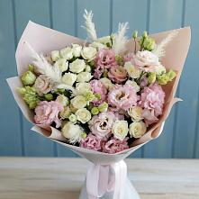 Букет цветов из:  Альстромерии и Розы в Супонево Брянская область